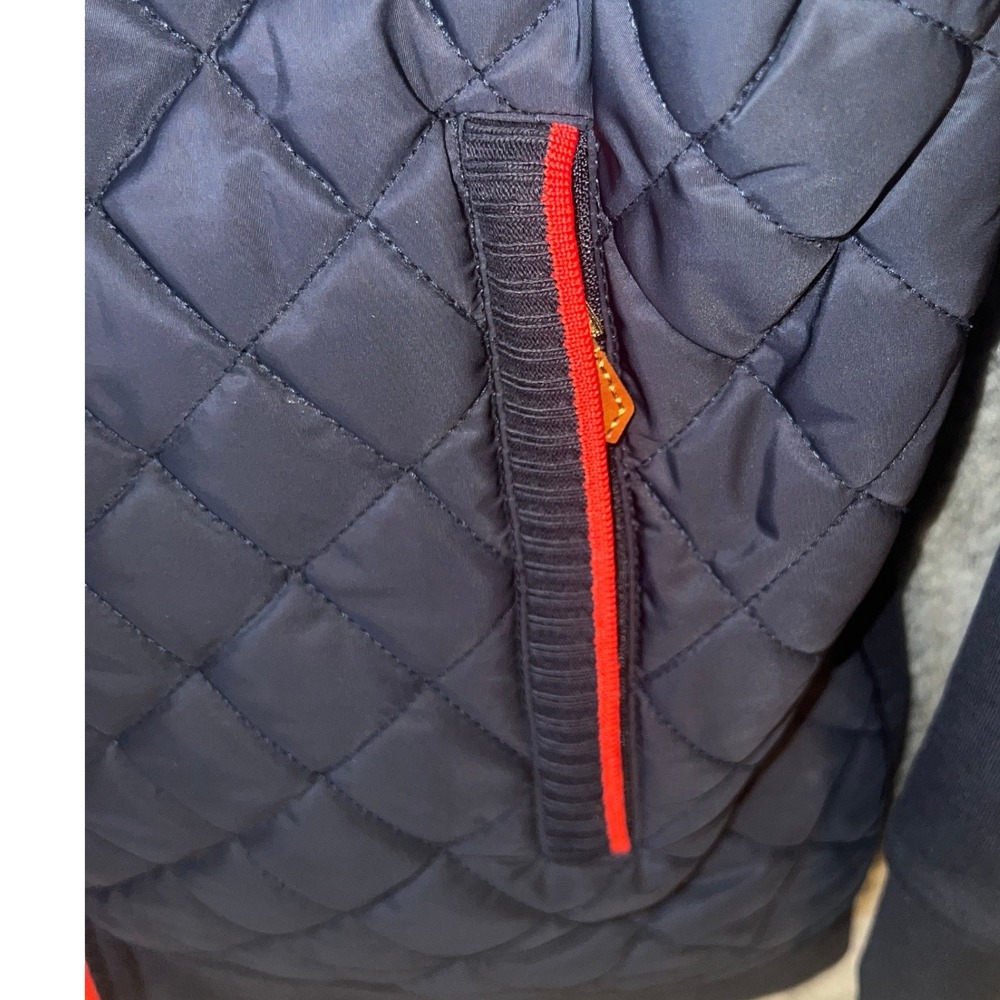 Hinton‎ & Hinton Men's Navy Blue Quilted Hybrid Full Zip Jacket Size Medium - Picture 9 of 10